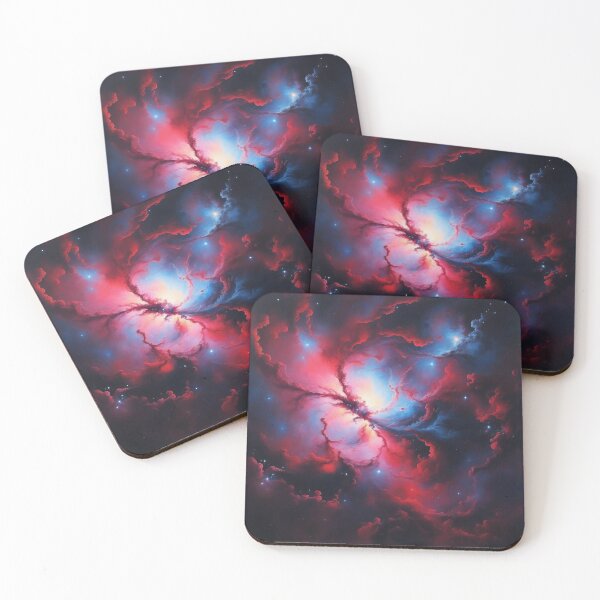 Item preview, Explosive Nebula Artwork - Cosmic Red and Blue Galaxy designed and sold by ArtComixHaven.