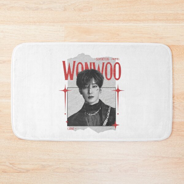 Item preview, Seventeen Black and Red Wonwoo Group Members Y2K Preppy Collage Design designed and sold by HELL0WBELLO.