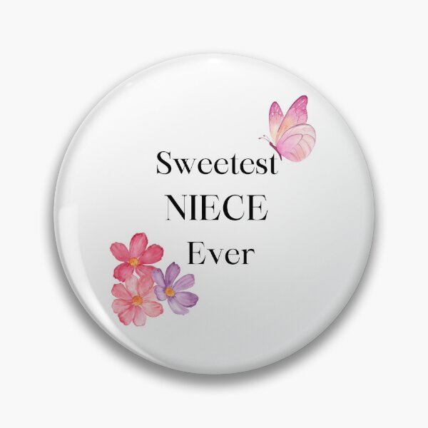 Item preview, Sweetest NIECE Ever 12 - flowers and butterfly in PINK designed and sold by AlinaSCorner.