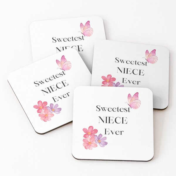 Item preview, Sweetest NIECE Ever 12 - flowers and butterfly in PINK designed and sold by AlinaSCorner.