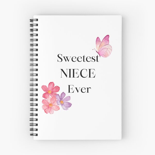 Item preview, Sweetest NIECE Ever 12 - flowers and butterfly in PINK designed and sold by AlinaSCorner.