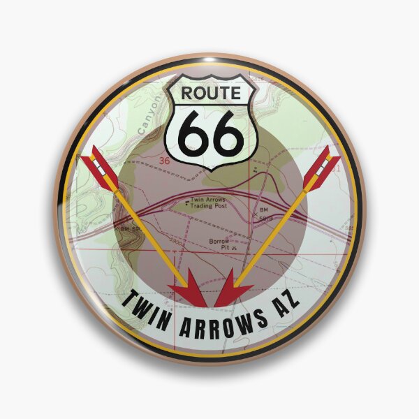 Item preview, Route 66 Souvenir Map - Twin Arrows Arizona designed and sold by Willz Designz.