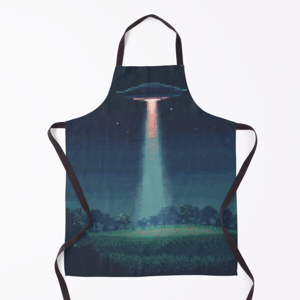 Item preview, Night Harvest: Retro Pixel UFO Abduction designed and sold by Organic Creeps.