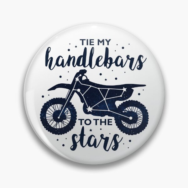 Aperçu de l'œuvre Attachez mon guidon aux étoiles, art du dirt bike bleu créée et vendue par inKseparable.