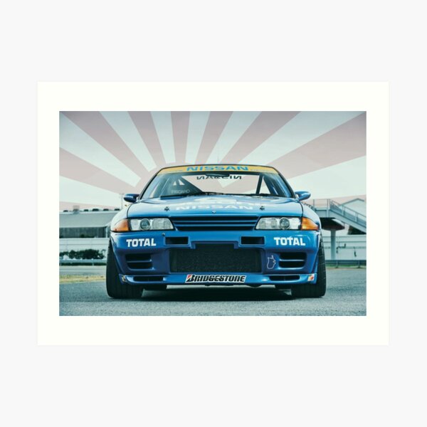 Nissan R32 Gtr Calsonic Rising Sun Art Print By Stratos Redbubble