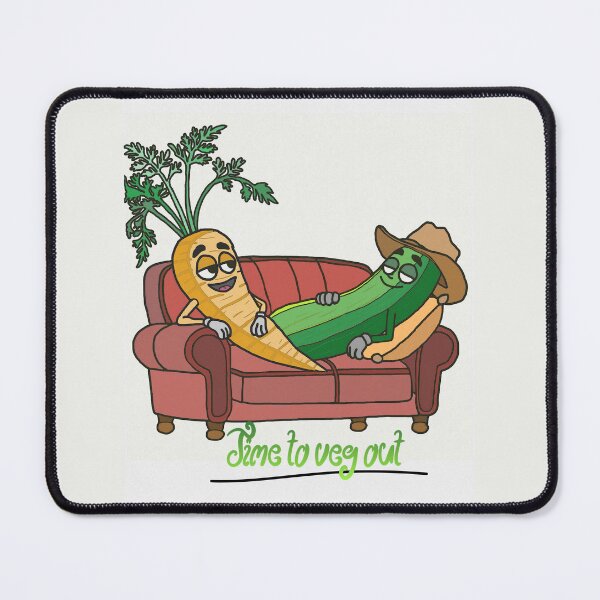 Item preview, Carrot & Cucumber on Couch designed and sold by DoodlesDivine.