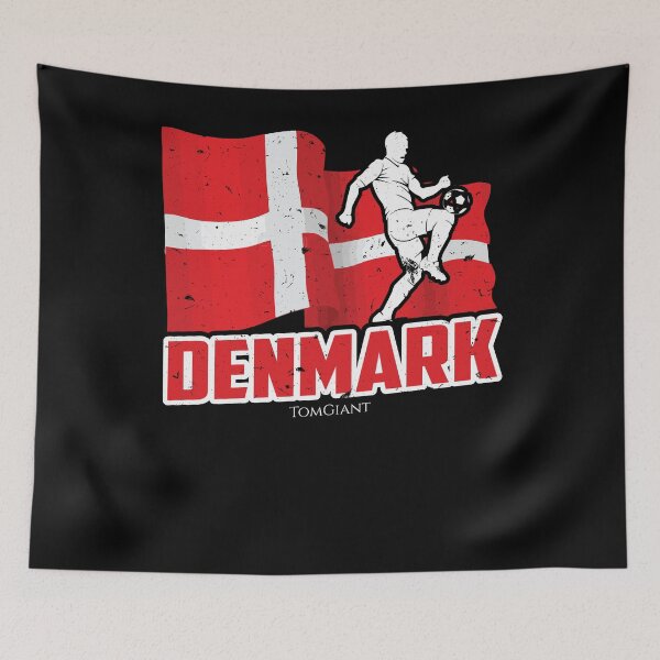 Item preview, Football Soccer Denmark Flag designed and sold by TomGiantDesigns.