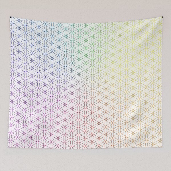 Item preview, Rainbow Flower of Life | Sacred Geometry | SG001-Spectrum 4x_FULL ⚪️ White designed and sold by Re.SOURCE.