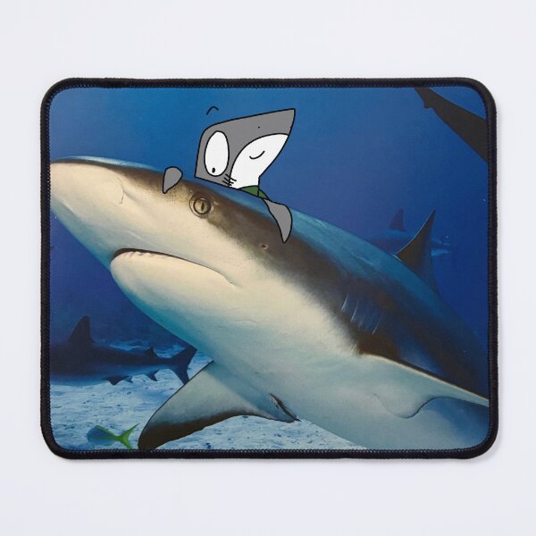 Item preview, Riding on a shark designed and sold by SharkeyArtist.