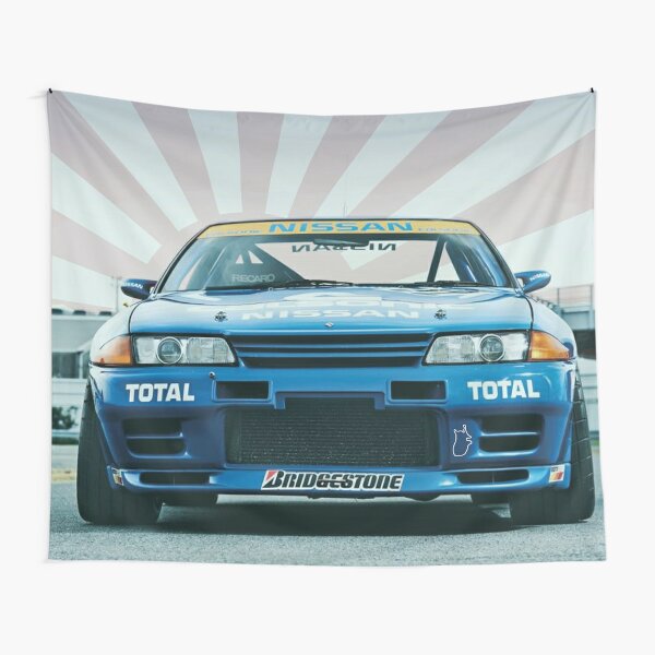 Nissan R32 Gtr Calsonic Rising Sun Tapestry For Sale By Stratos Redbubble