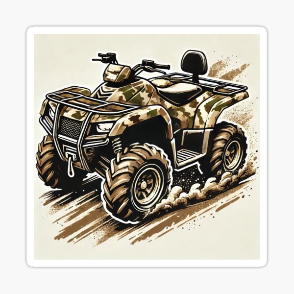 Artikel-Vorschau von Camouflage Four-Wheeler ATV Art - Rugged Adventure Design, designt und verkauft von lothieven.
