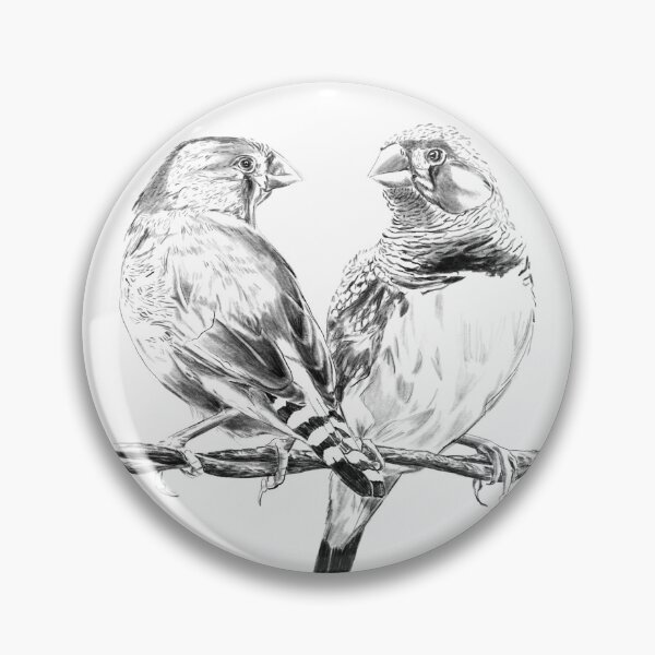 Item preview, Love Dance of Birds - Hand-Drawn Pencil Sketch Illustration designed and sold by Pandositive.