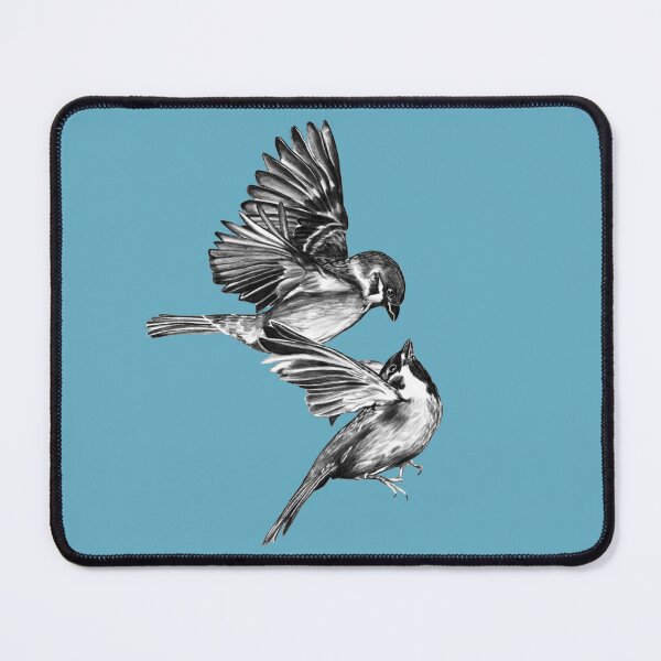 Item preview, Love Dance of Birds - Hand-Drawn Pencil Sketch Illustration designed and sold by Pandositive.