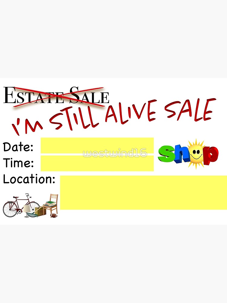 Thumbnail 3 of 3, Canvas Print, Funny Garage Sale Sign designed and sold by westwind16.