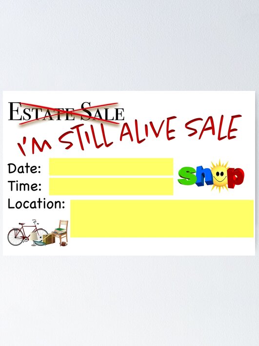 Thumbnail 1 of 3, Poster, Funny Garage Sale Sign designed and sold by westwind16.
