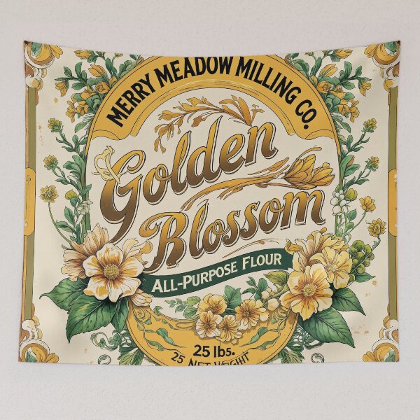 Item preview, Flour sack Golden Blossom All Purpose Flour designed and sold by Marcee Duggar.