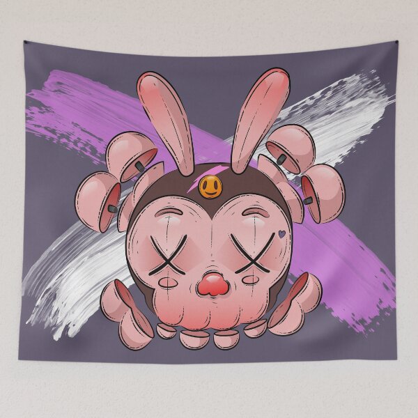 Item preview, Decay-Pink skull decay with smiley and brush strokes designed and sold by Franco Moody.