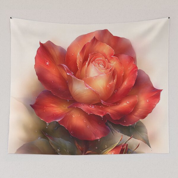 Item preview, Radiant Rose with Dewdrops designed and sold by bloorose.