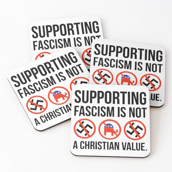 Item preview, Supporting fascism is not a Christian value.  designed and sold by Rachel the Artist .