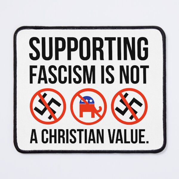 Item preview, Supporting fascism is not a Christian value.  designed and sold by Rachel the Artist .