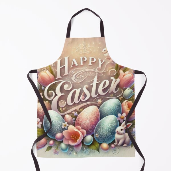Item preview, Happy Easter Bunny and colorful Easter eggs and flowers V7 designed and sold by DreamingAwake1.