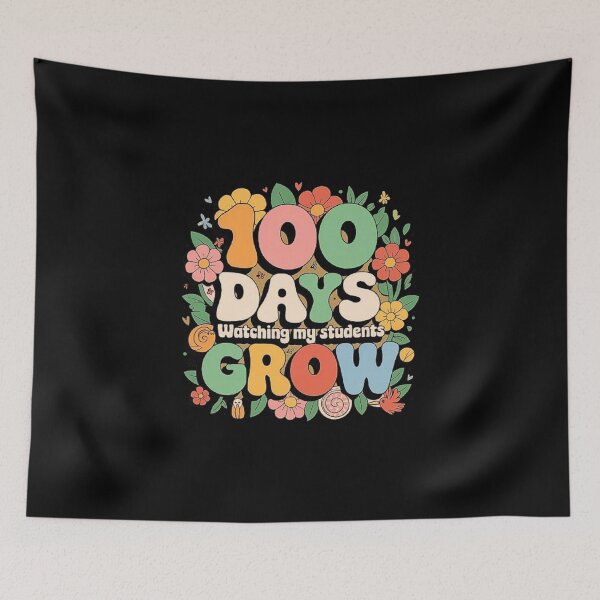 Item preview, Celebrating 100 Days of Growth - Teacher Appreciation Art designed and sold by love3617.