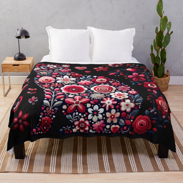 Item preview, valentine day floral cat designed and sold by GogoGrove.