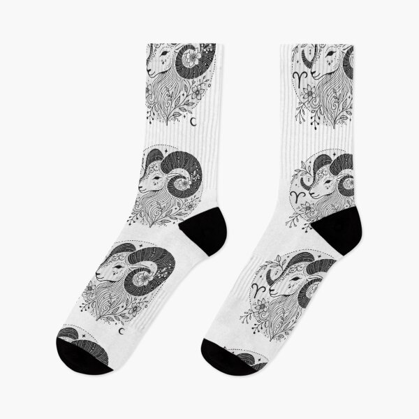 Item preview, Ethereal Aries Zodiac | Minimalist Boho Ram with Celestial & Botanical Accents designed and sold by KittyKatto.
