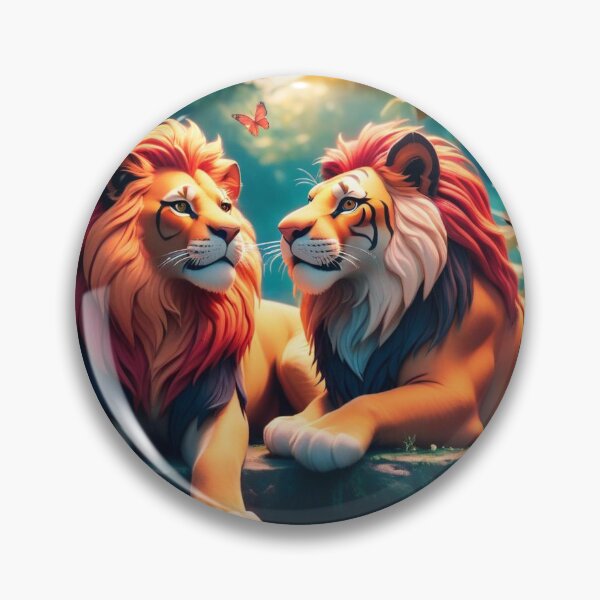 Item preview, Cute Lion and Tiger Wildlife Habitat Vector Illustration designed and sold by hjian8219.