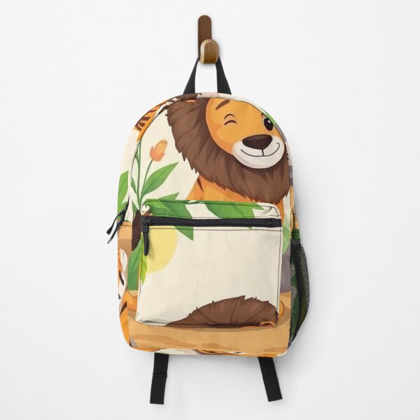Item preview, Cute Lion and Tiger Wildlife Habitat Vector Illustration designed and sold by hjian8219.