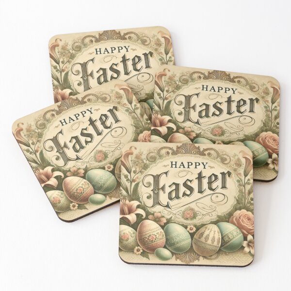 Item preview, Happy Easter Bunny and colorful Easter eggs and flowers V8 designed and sold by DreamingAwake1.