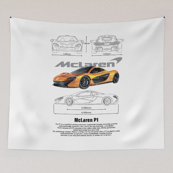 Item preview, Vintage Classic Car McLaren P1 V8 designed and sold by PrintCarClub.