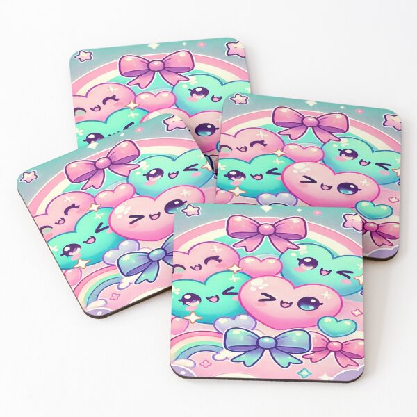 Item preview, Kawaii Hearts with Winking Faces designed and sold by 0Mystica0.