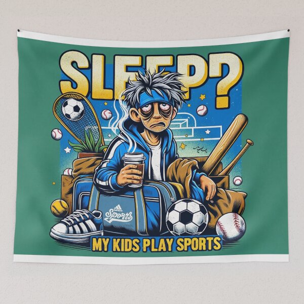 Item preview, Sleep? My Kids Play Sports - Relatable Parent Humor Design designed and sold by Pop Art T Designs.