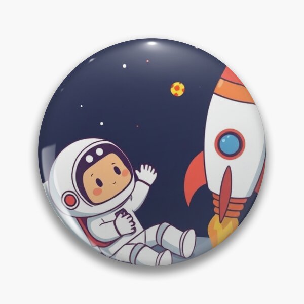Item preview, Cute Astronaut Playing with Planet and Rocket Toy Vector Illustration designed and sold by hjian8219.