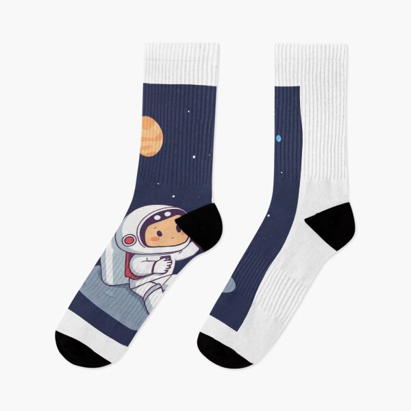 Item preview, Cute Astronaut Playing with Planet and Rocket Toy Vector Illustration designed and sold by hjian8219.
