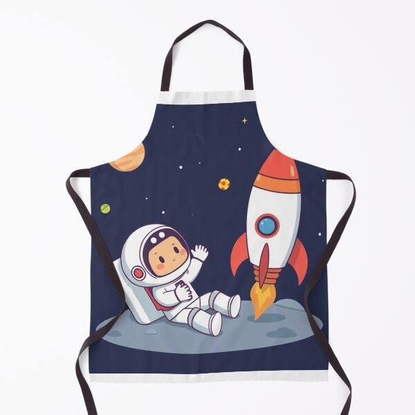 Item preview, Cute Astronaut Playing with Planet and Rocket Toy Vector Illustration designed and sold by hjian8219.