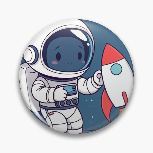 Item preview, Cute Astronaut Playing with Planet and Rocket Toy Vector Illustration designed and sold by hjian8219.