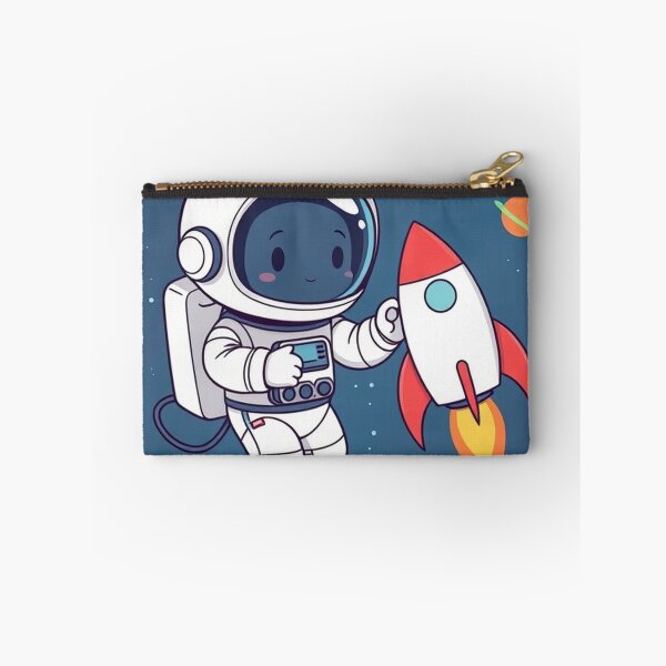 Item preview, Cute Astronaut Playing with Planet and Rocket Toy Vector Illustration designed and sold by hjian8219.