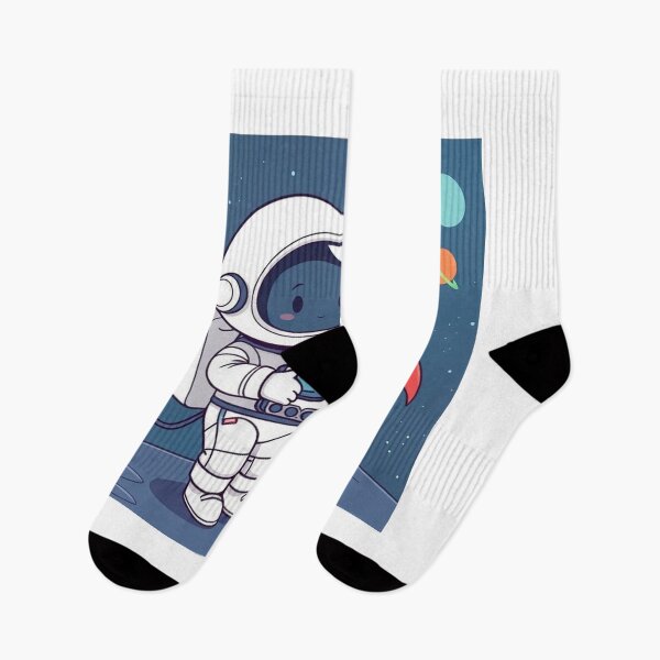 Item preview, Cute Astronaut Playing with Planet and Rocket Toy Vector Illustration designed and sold by hjian8219.