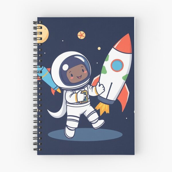 Item preview, Cute Astronaut Playing with Planet and Rocket Toy Vector Illustration designed and sold by hjian8219.