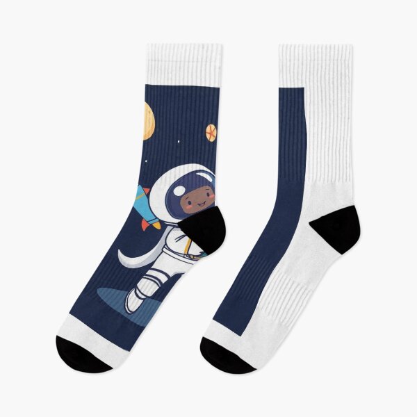 Item preview, Cute Astronaut Playing with Planet and Rocket Toy Vector Illustration designed and sold by hjian8219.