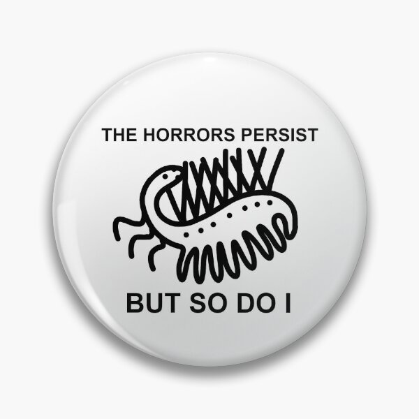 Item preview, The horrors persist but so do I Hallucigenia black and white designed and sold by ThePaleoDude.