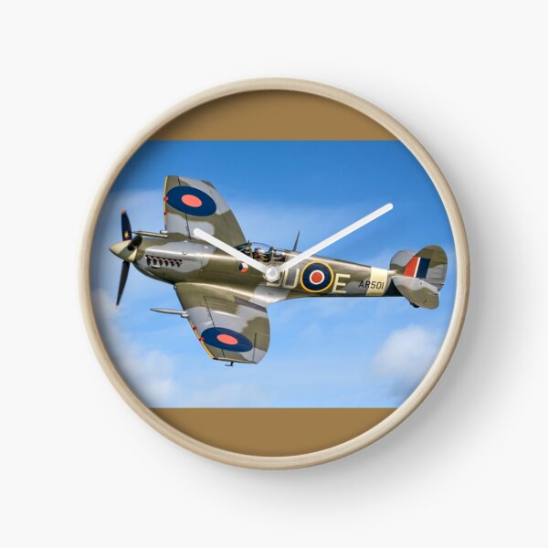 Choice of 3 Colours Spitfire Wall Clock 