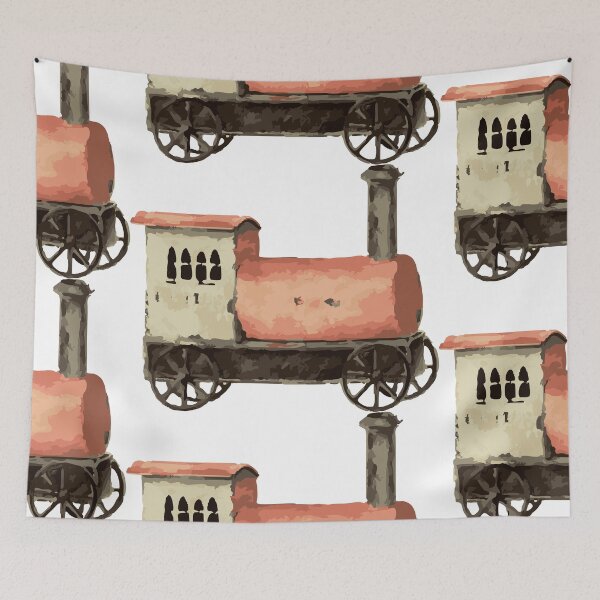Item preview, Toy Train Locomotive Sticker – Junk Journaling designed and sold by QuteStuffHere.