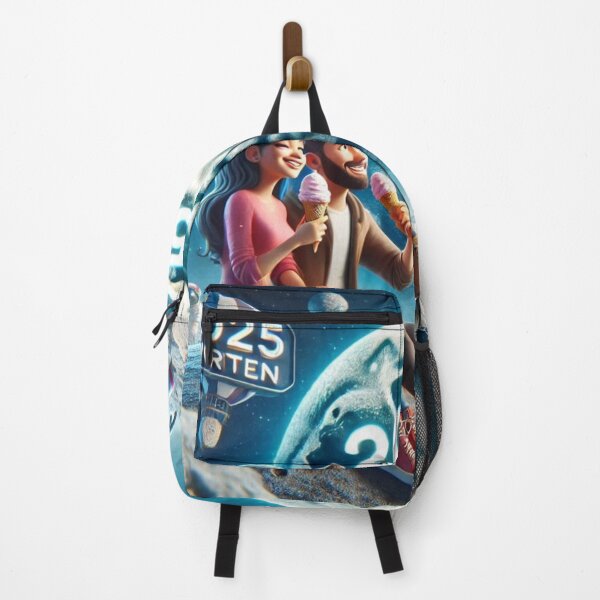 Item preview, 2025 Aesthetic: Romantic Couple Enjoying Ice Cream Under the Full Moon" designed and sold by choder61.