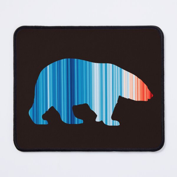 Item preview, Climate Change Stripes - Polar Bear outline designed and sold by Frank J. Art.