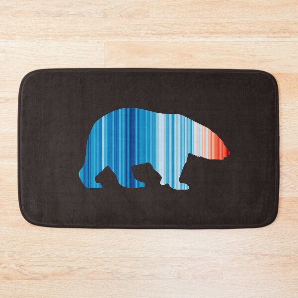 Item preview, Climate Change Stripes - Polar Bear outline designed and sold by Frank J. Art.