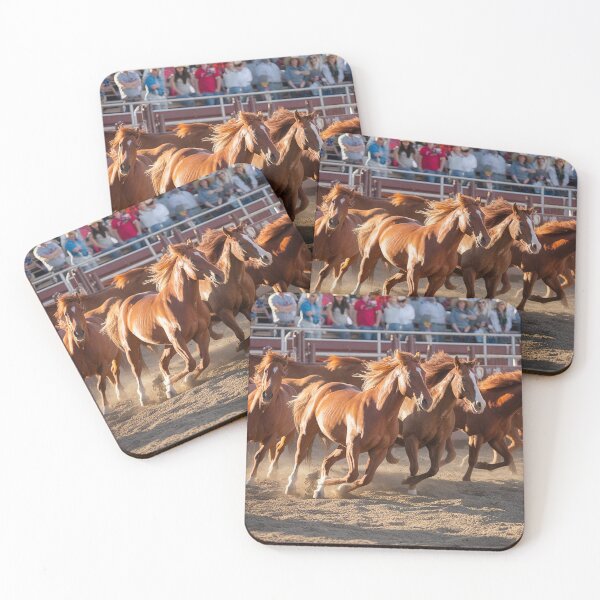Item preview, Wild Horses Galloping in a Rodeo Pen designed and sold by AnimalAirtistry.