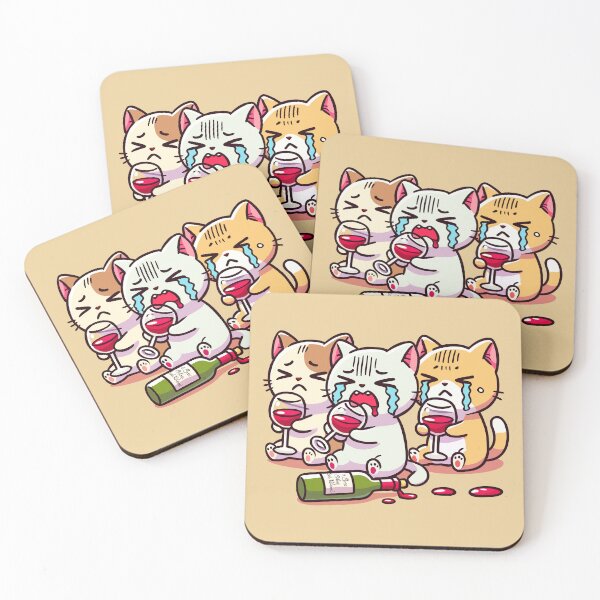 Item preview, Whining Cats Drinking Wine designed and sold by Ghost on Toast.